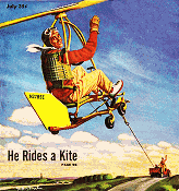 He (Igor Bensen) Rides a Kite, July 1954 Popular Science - Airplanes and Rockets