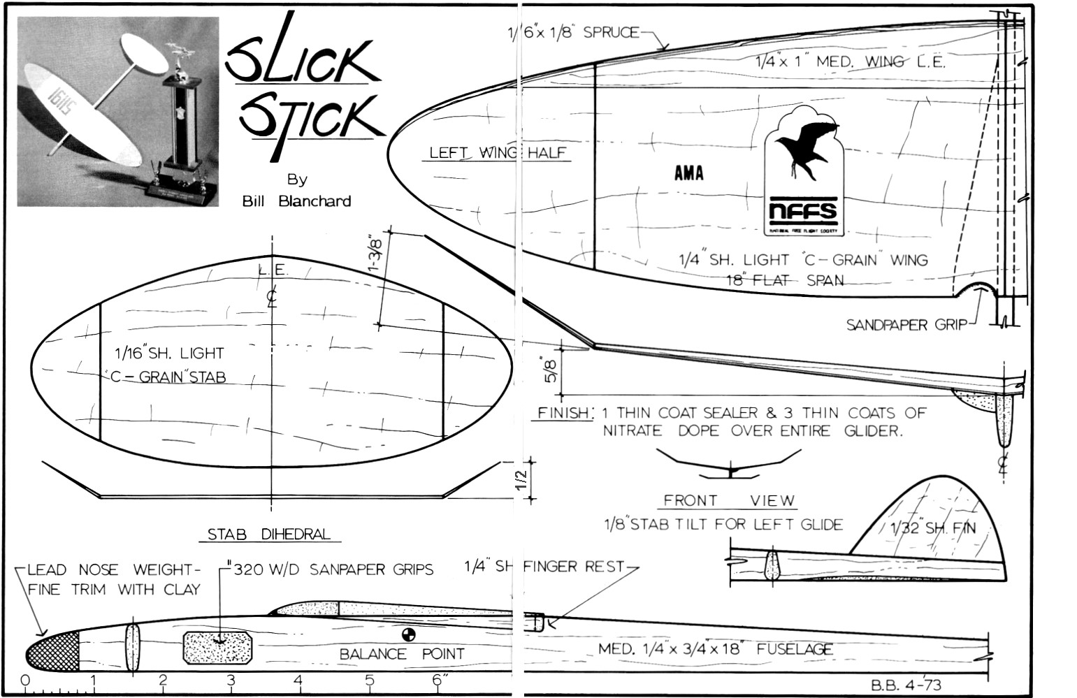 Balsa Wood Glider Airplane Plans