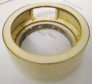 Peter Rake Sopwith Camel for control line showing cowl prior to final shaping (back) - Airplanes and Rockets