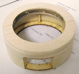 Peter Rake Sopwith Camel for control line showing cowl prior to final shaping (front) - Airplanes and Rockets
