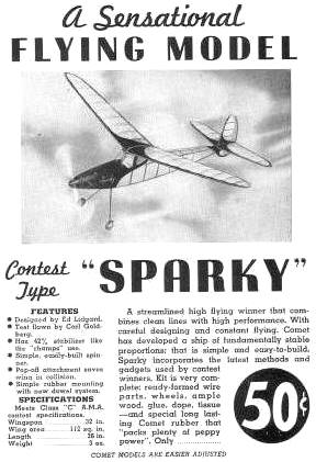 Comet Sparky magazine advertisement - Airplanes and Rockets