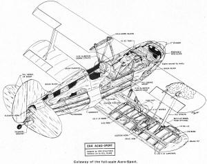 Cutaway of the model, showing both foam and built-up wing - Airplanes and Rockets