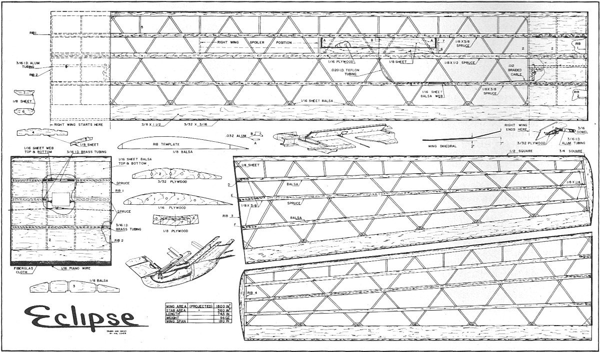 RC Foam Glider Plans