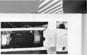 Hot Canary, Bottom wing leading edge notched to fit under aluminum landing gear blank, August 1971 AAM - Airplanes and Rockets