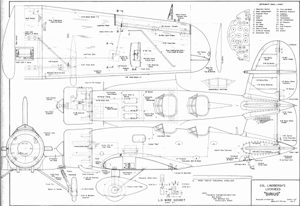 Lockheed Sirius R/C Model Plans (p1), April 1973 American Aircraft Modeler- Airplanes and Rockets