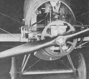 Loughead Sport Biplane History, The 92-lb. Loughead engine fits forward the firewall with room to spare - Airplanes and Rockets