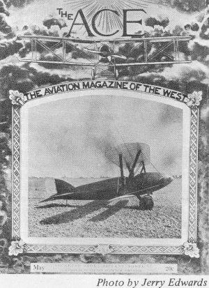 Loughead Sport Biplane History, Loughead S1 is cover girl for May 1920 issue of The ACE - Airplanes and Rockets