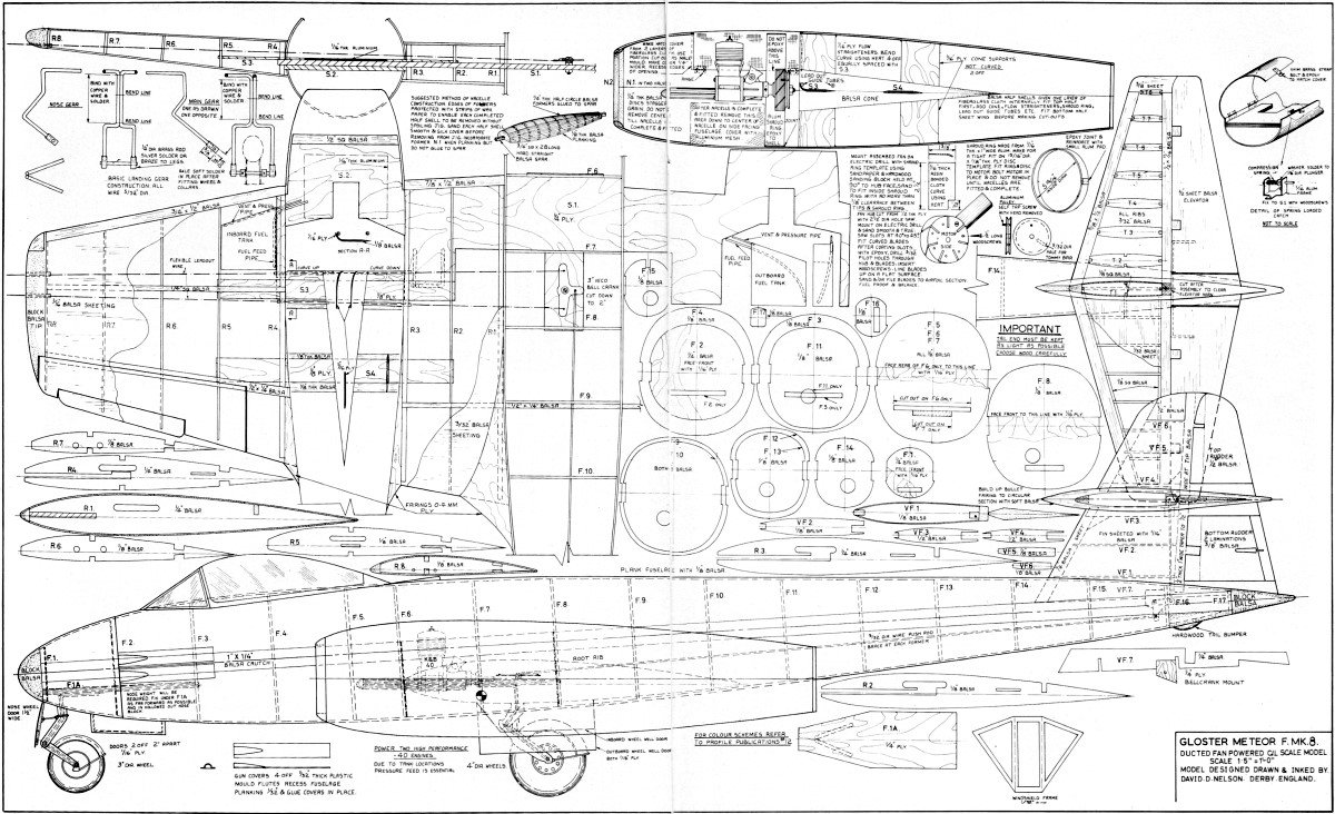 Free Model Plane Plans