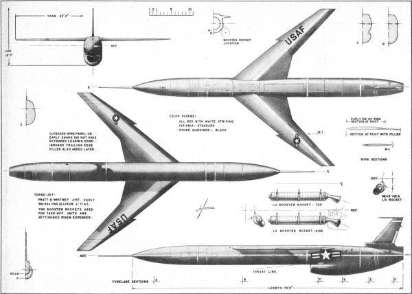 Northrop SM-62 Snark 4-View (December 1957 American Modeler) - Airplanes and Rockets