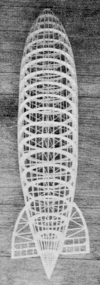 Lattice-work of stringers makes it a true airship - Airplanes and Rockets