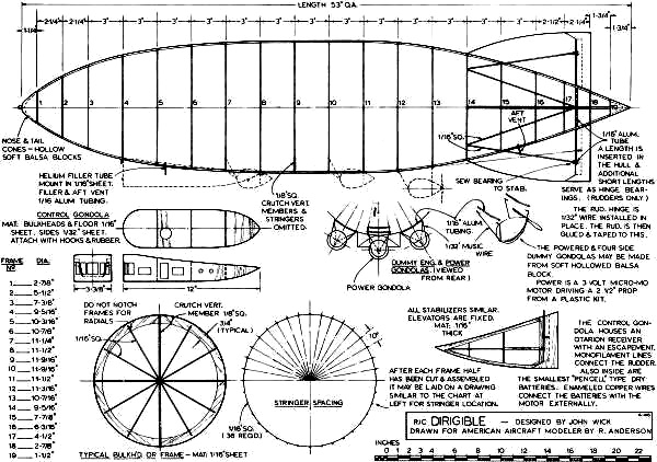 R/C 'Los Angeles' Plans - December 1968 American Aircraft Modeler - Airplanes and Rockets