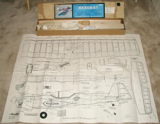 Sig Akrobat control line airplane plans (click for larger image) - Airplanes and Rockets
