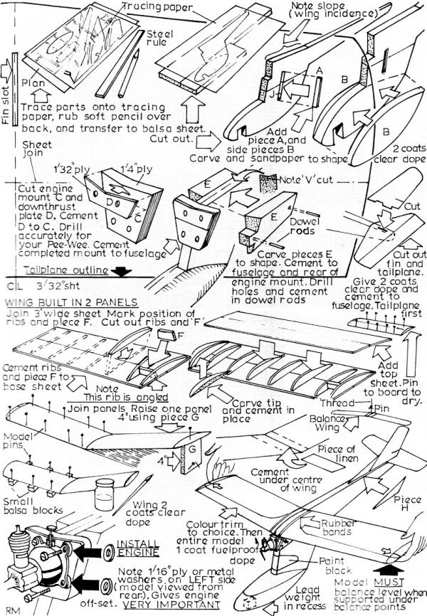 Sykrida Assembly Drawing - Airplanes and Rockets