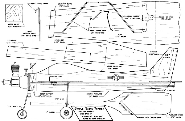Super Sabre Trainer Plans, May 1972 AAM - Airplanes and Rockets