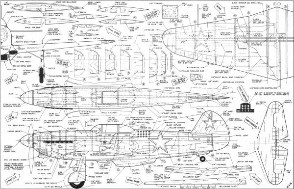YAK-3 Fighter Plans, September/October 1965 American Modeler - Airplanes and Rockets