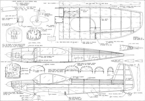Emeraude Plans from April 1969 American Aircraft Modeler - Airplanes and Rockets