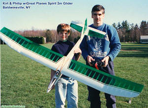 Kirt & Philip with Great Planes 2-Meter Spirit glider, Baldwinsville, NY (near Syracuse) - Airplanes and Rockets