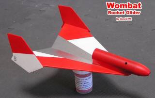 Wombat Rocket Boost Glider (David Warner) - Airplanes and Rockets