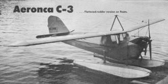 Flattened-rudder version of Aeronca C-3 on floats - Airplanes and Rockets