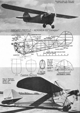 Aeronca C-3 "Collegian" Fuselage Frame Detail - Airplanes and Rockets