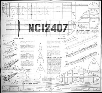 Sterling Models' Aeronca C-3 "Collegian" Plans (back) - Airplanes and Rockets