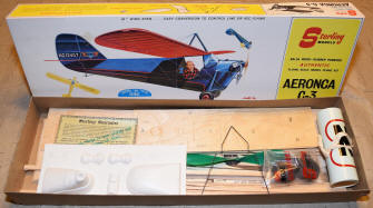 Sterling Models' Aeronca C-3 "Collegian" Kit Components (in box) - Airplanes and Rockets