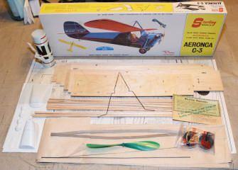 Sterling Models' Aeronca C-3 "Collegian" Kit Components (out of box) - Airplanes and Rockets