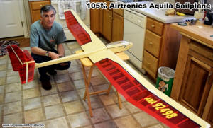 Kirt Blatenberger with 105% Airtronics Aquila Sailplane - Airplanes and Rockets