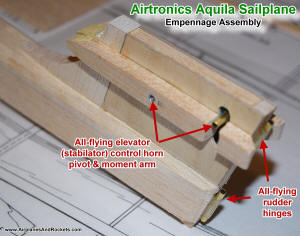 Aquila sailplane empennage assembly - Airplanes and Rockets
