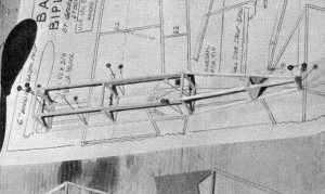 Fuselage sides are assembled upside down over the plan - Airplanes and Rockets