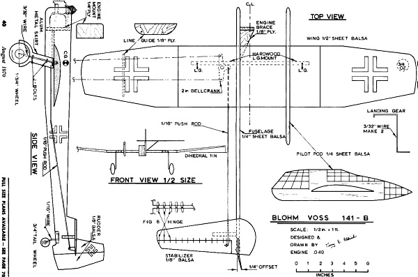 Blohm Voss 141-B Plans - Airplanes and Rockets
