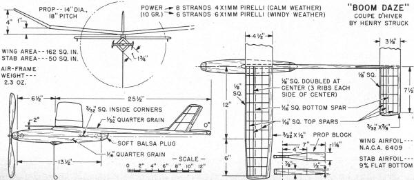 Boom Daze Plans (November/December 1963 American Modeler) - Airplanes and Rockets
