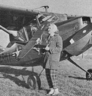 Mrs. Bob (Dolly) Wischer and Army's TL-19D Cessna - Airplanes and Rockets
