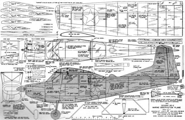 Cessna OE-1 Plans (sheet 1) - Airplanes and Rockets