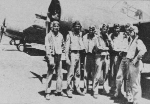 Joe Foss with members of his flight - Airplanes and Rockets