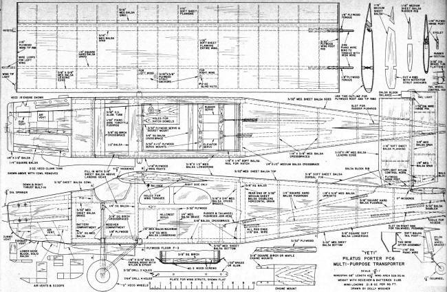 Pilatus Porter Plans (sheet 1) - Airplanes and Rockets