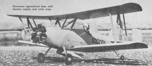 Grumman agricultural bipe with dummy engine and scale prop - Airplanes and Rockets