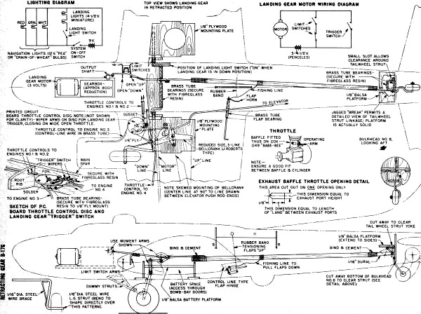 Retracting Gear B-17 Control Liner Plans: Retracting Gear Detail - Airplanes and Rockets