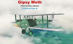 Amy Johnson's Gypsy Moth, by Peter M. - Airplanes and Rockets