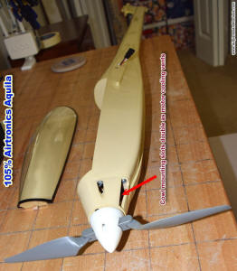 Motor & cowl of electrified Aquila sailplane - Airplanes and Rockets
