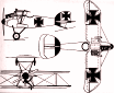 Albatros D.V Biplane Fighter Scale Drawing, February 1942 Flying Aces - Airplanes and Rockets