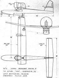 General arrangement drawing if the author's 'Swan' - Airplanes and Rockets