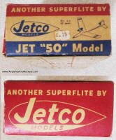 Jetco "Jet 50" kit box (ends) - Airplanes and Rockets