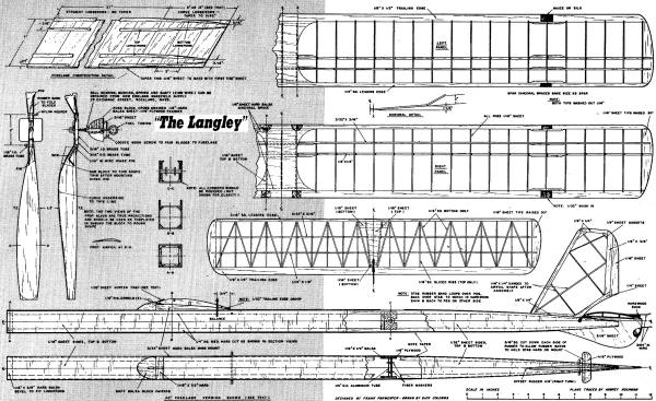 "The Langley" Mulvihill Free Flight Plans - Airplanes and Rockets