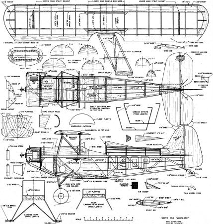 Control Line Smith Miniplane Plans - Airplanes and Rockets
