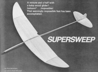 Supersweep Indoor Hand-Launched Glider - Airplanes and Rockets