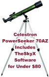 Celestron PowerSeeker 70AZ  includes TheSkyX - Airplanes and Rockets