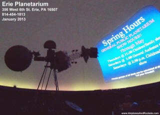 Erie Planetarium, Spring Hours - Airplanes and Rockets