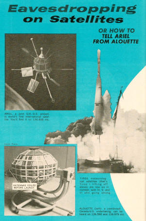 Eavesdropping on Satellites, February 1963 Popular Electronics - Airplanes & Rockets