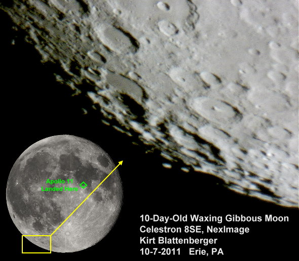 Moon photo through NexStar 8SE using NexImage camera - Airplanes and Rockets